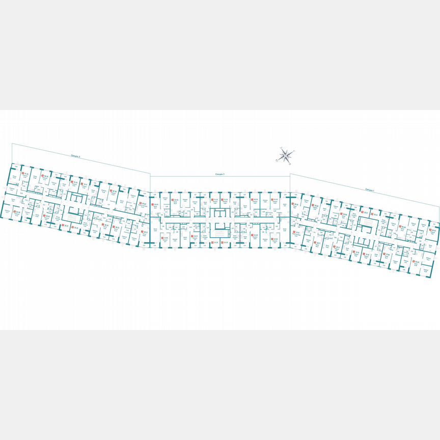 2-к. квартира, 61,6 м², 12/18 эт.