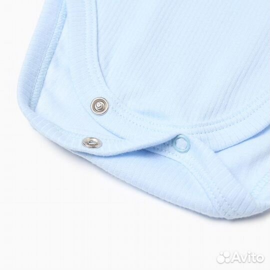 2 шт. Боди детское с длинным рукавом, цвет голубой, рост 74