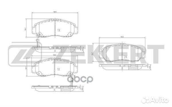 Колодки торм. диск. передн. Honda Civic VII-IX