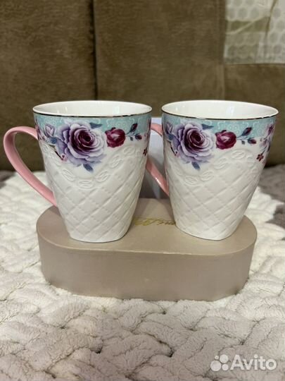 Подарочный набор из 2 чашек, фарфор