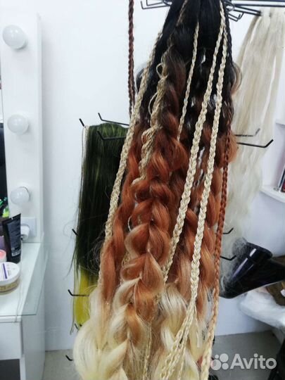 Афрокосы, афрохвосты, 3д косы