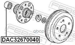 Подшипник ступицы DAC32670040 DAC32670040 Febest