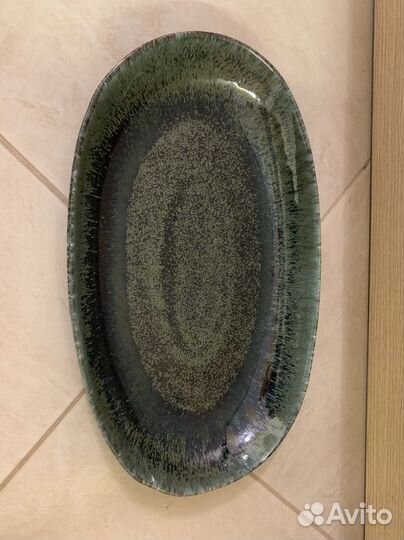 Керамическое блюдо H&M home, зеленое