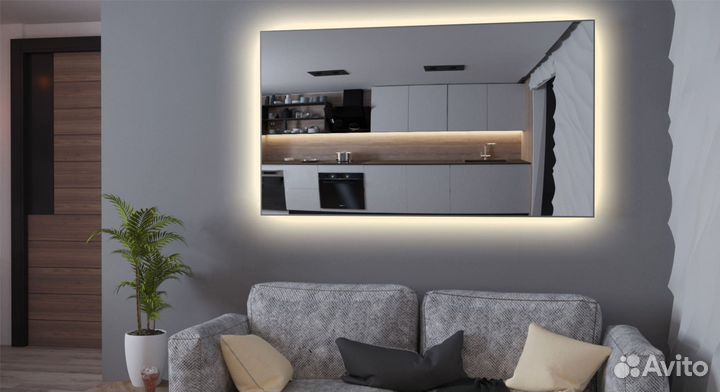 Зеркало в ванную с подсветкой Riviera