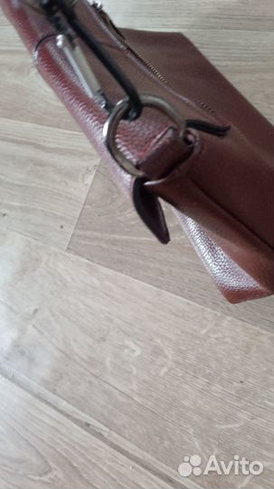 Сумка натуральная кожа бордо