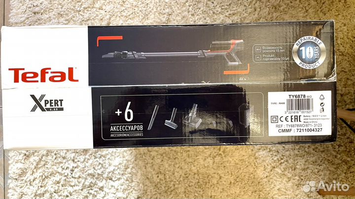 Новый вертикальный пылесос tefal X-pert 6.60 TY687