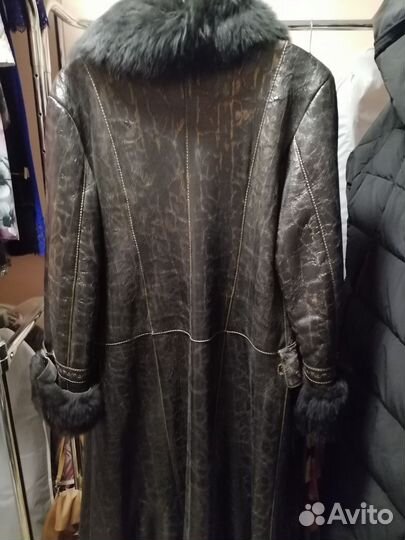 Дубленка натуральная женская 48 50 длинная