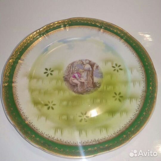 Три тарелки Жницы. Дмитровская фабрика 1920 годы