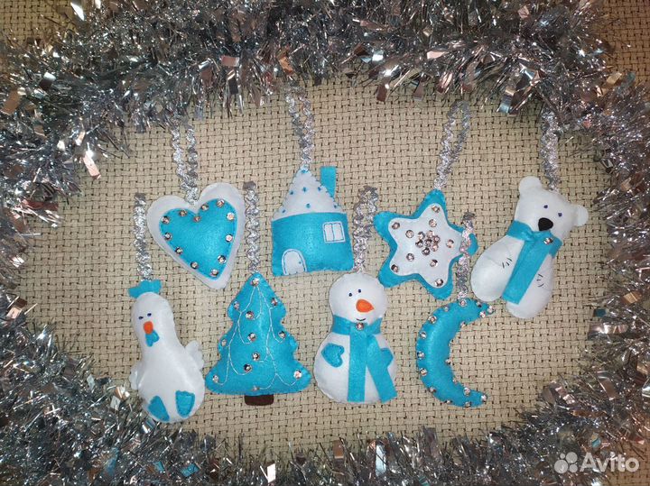 Ëлочные игрушки из фетра