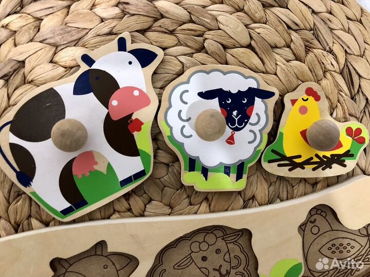 Деревянные пазлы вкладыши