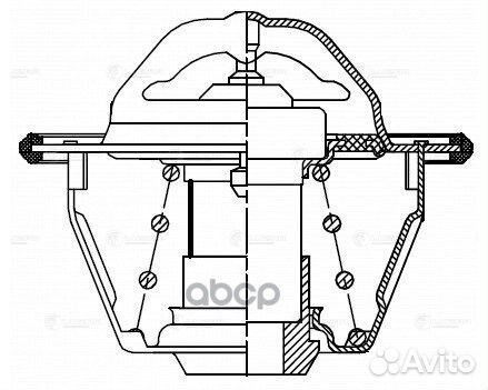 Термостат для а/м газ, камаз, паз с дв. Cummins