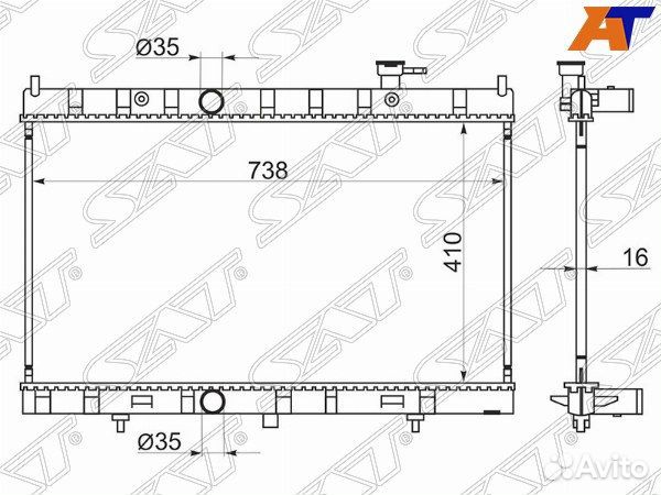 Радиатор nissan X-trail, nissan X-trail T32 14