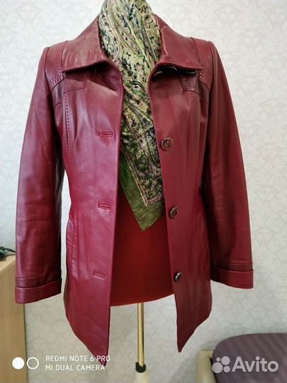 Пиджак из кожи рр 48