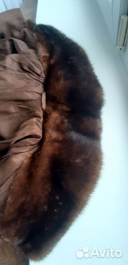 Пальто фабричное зимнее 60р мех норки