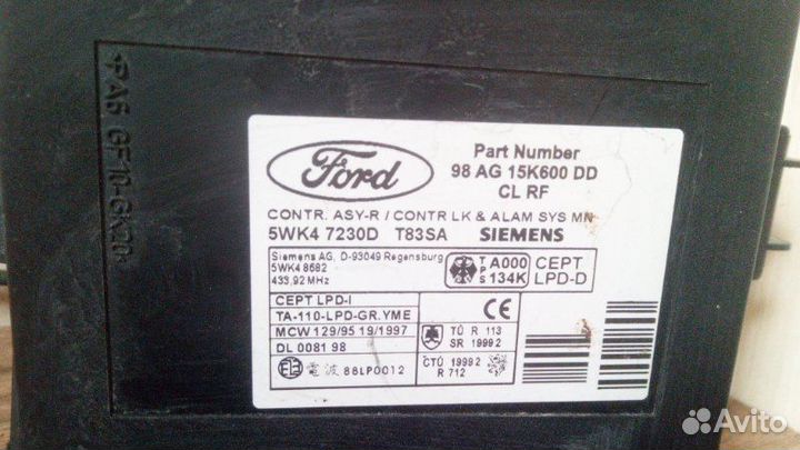 Б/У Б/У Блок комфорта Focus 2002 98AG15K600DD ford