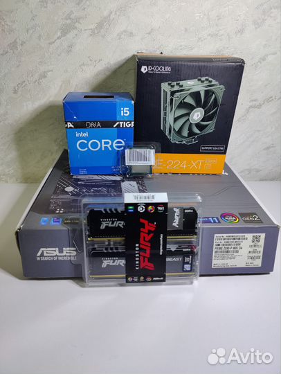 Комплект i5 12400f+z690-p wi fi+32gb ddr4+кулер