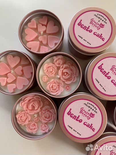 Свечи из соевого воска с ароматом bento cake