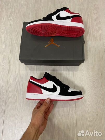 Кроссовки Air Jordan 1 Low Black Toe (36-45)