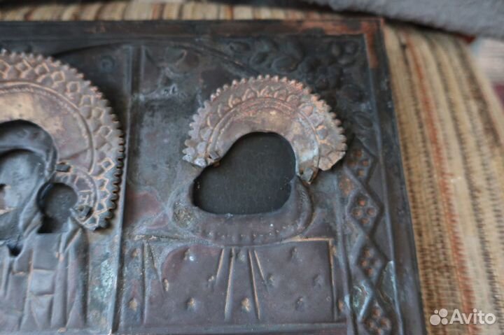 Старинная икона Четырёхчастная