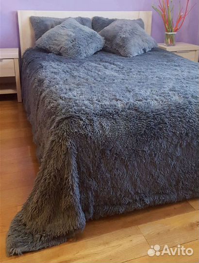 Плед пушистый, плед травка 200х220 разные цвета