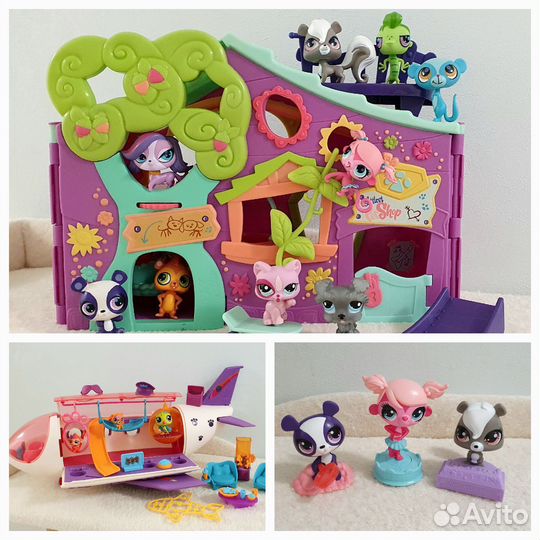 Littlest Pet Shop домик самолёт фигурки McDonald's
