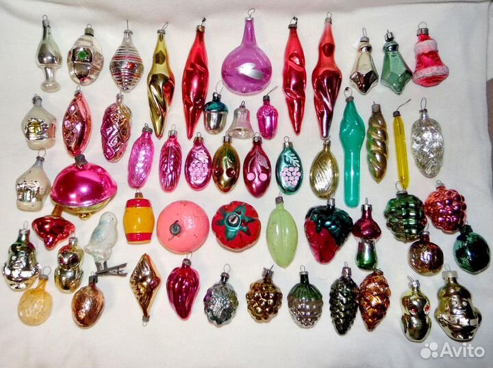 Разные елочные игрушки СССР