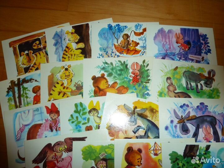 Комплект Набор открыток Винни-Пух Полный 1970