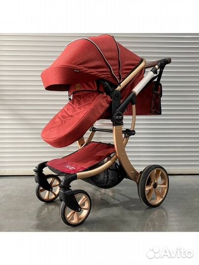 Коляска-трансформер sweet kids 608 2в1 бордовый