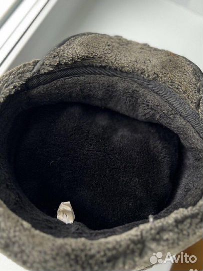 Меховая кожаная кепка