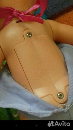 Кукла, пупс плавающий, в комплекте ласты и маска