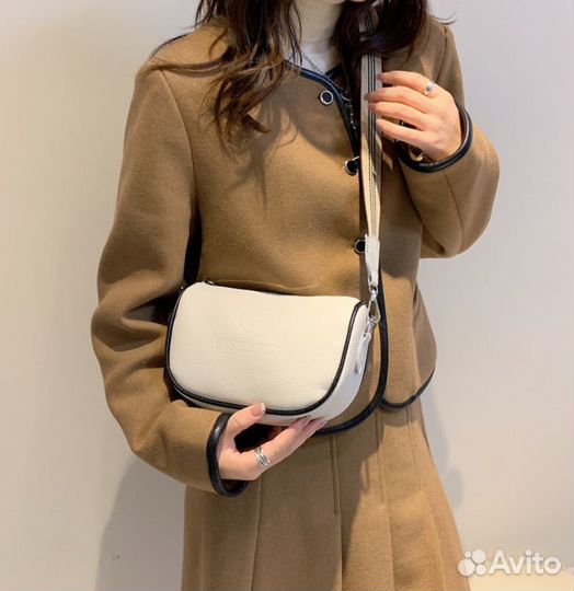 Сумка женская натуральная кожа белая