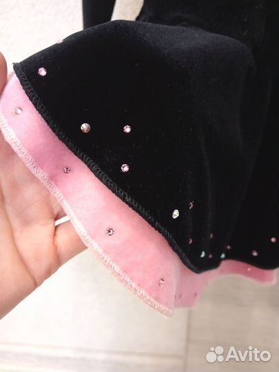 Платье для фигурного катания бархатное