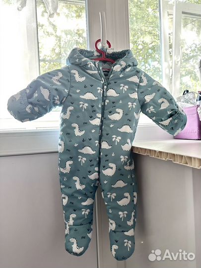 Демисезонный, осенний комбинезон для мальчика р.68