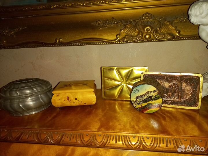 Антикварная крышка от шкатулки 19 век