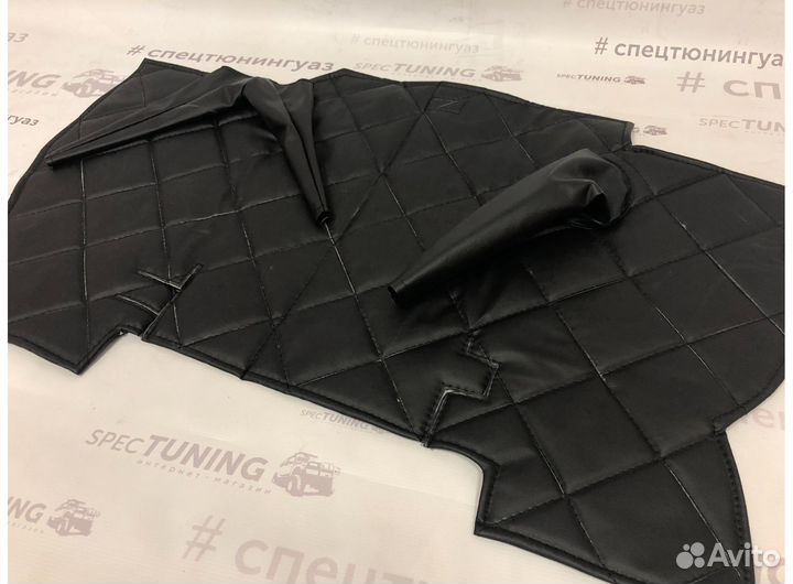 Коврик под рычаги кпп УАЗ 452, Буханка черный ромб