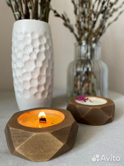 Свечи ручной работы (дерево)