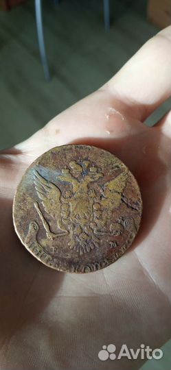 Медная монета 5 копеек1764 год