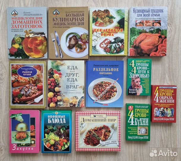 Книги по кулинарии и питанию
