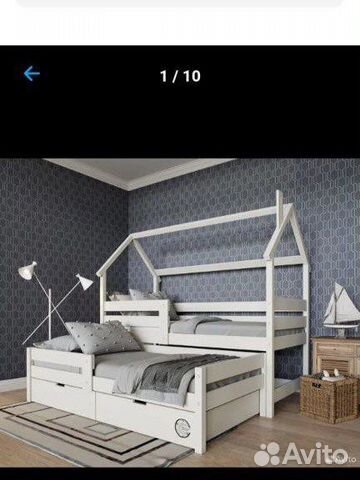 Детская кровать из натурального дерева