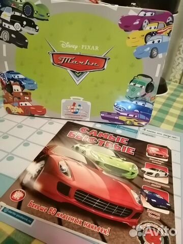 Disney Умный чемоданчик Тачки.Книга Самые быстрые