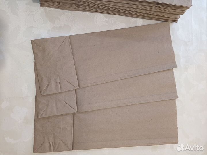 Бумажные крафтовые пакеты 330х112х80 мм. 50 штук