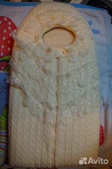 Меховой конверт для новорожденного