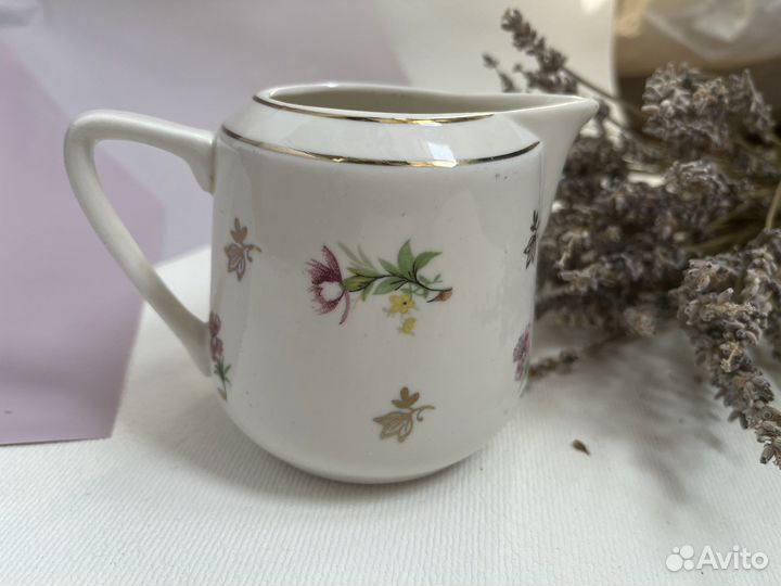 Дулево молочник сливочник СССР фарфор винтаж 1959г