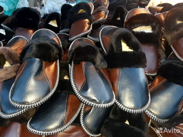 Тапочки из меха