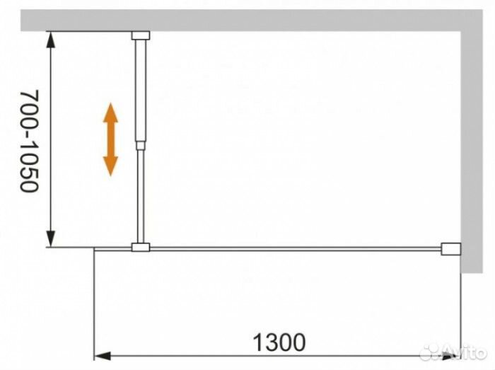 Душевая перегородка Cezares Liberta L1 130 см