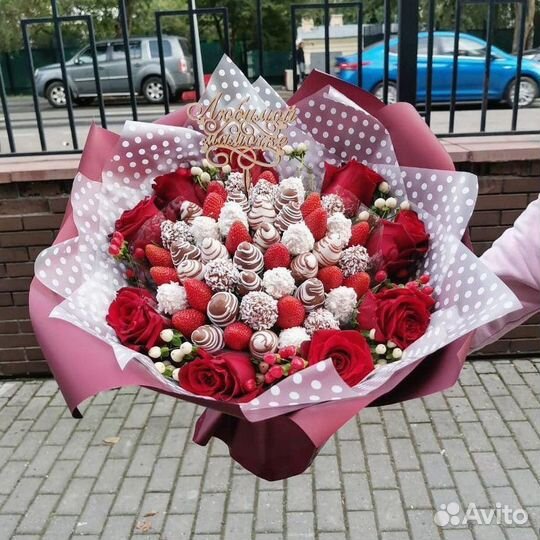 Клубника в шоколаде, Шкатулка с цветами