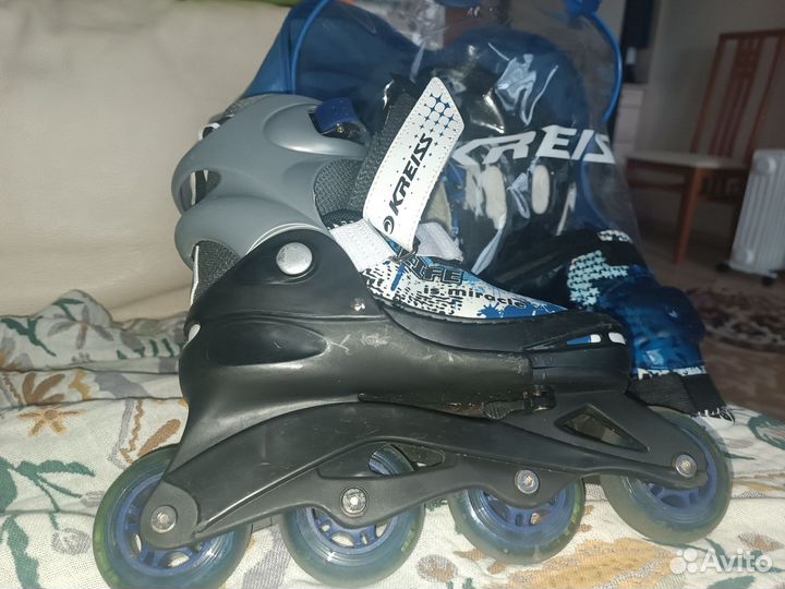 Ролики, каска, шлем в комплеете