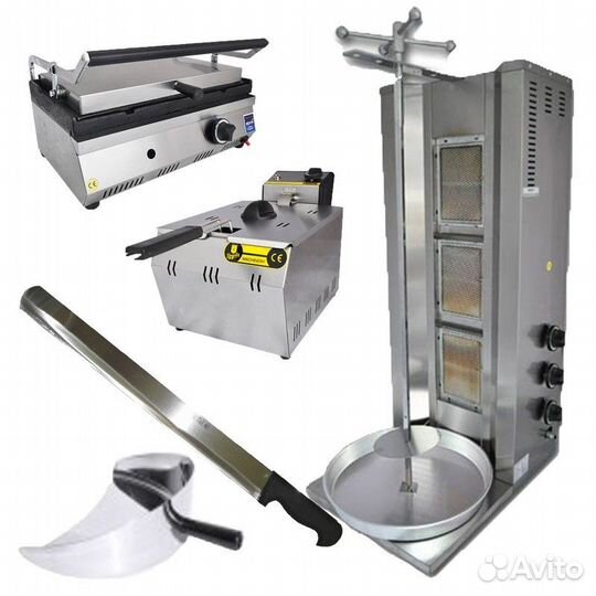 Грили для Шаурмы. Фритюрницы. Жарочные поверхности