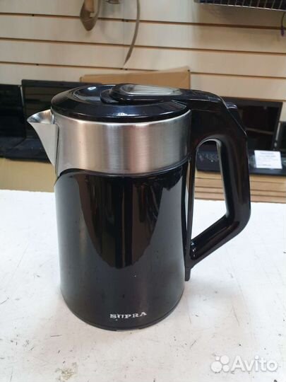 Чайник Supra Black 1500вт 1.8л металл