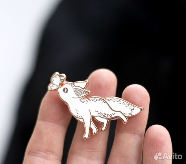 Авторская брошь Лисичка